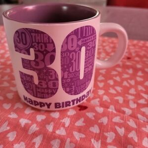 30th Birthday Hallmark Mug - purple and white